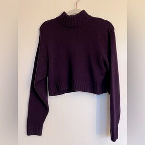 Aritzia Wilfred Free Heineken Sweater in Purple Thistle, XXS, 100% merino, NWOT